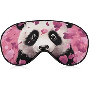 Zachte verduisterende slaap oogmasker roze panda katoen reizen ooghoezen nul oogdruk super lichtgewicht zijdezachte blinddoek met verstelbare riem voor vrouwen mannen