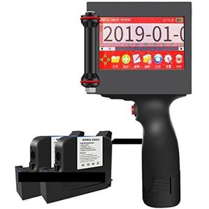 Mini Inkjet Printer 5 CM QR Bar Batch Code Variabele Datum Serienummer Logo Vervaldatum Label Online Masker Hand Jet Handheld Thermische Inkjet Printer instelbare afdrukhoogte