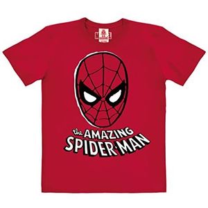 Logoshirt® Marvel Comics I Spider-Man I Masker I Organic T-shirt Print I Kinderen I Meisjes & Jongens I rood I Gelicentieerd Origineel Ontwerp I Maat 152
