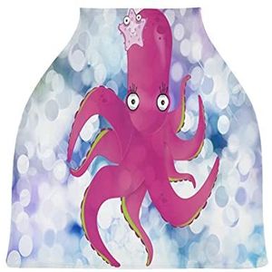 Roze Octopus Baby Autostoelhoes Luifel Stretchy Nursing Covers Ademend Winddicht Winter Sjaal voor Baby Borstvoeding Jongens Meisjes
