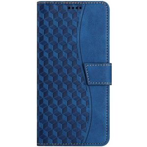 HAOFUGUI Flip Hoesje voor iPhone 6/7 / 8 Hoes, met Kaartsleuven Leren Hoes, TPU met Standfunctie, Magneetsluiting Case, FlipCase, Stootvast flipcase-Blauw