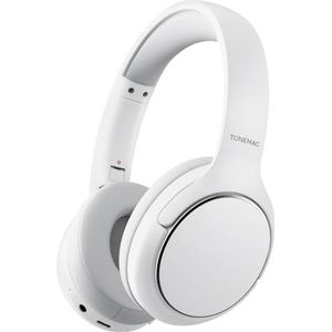 TONEMAC H2 over-ear hoofdtelefoon draadloze bluetooth, opvouwbare hifi-bluetooth-headset, 50H speeltijdhoofdtelefoon met microfoon voor laptop/telefoon/pc