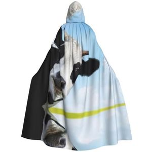 EdWal Koe Patronen print Unisex Hooded Mantel, Cosplay Heks Mantel, Volwassen Vampieren Cape, Carnaval Feestbenodigdheden