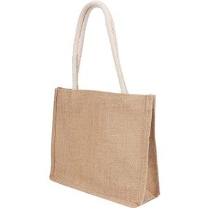 Jute tas, duurzaam Stijlvolle jute boodschappentas Plakt niet Handig Eenvoudig voor professioneel gebruik voor algemeen gebruik om te winkelen voor thuis(m)
