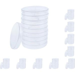 10 Set van Lab Plastic Petri Schotel Steriele Cel Tissue Cultuur Schotel & Deksel 90mm 2 Roosters