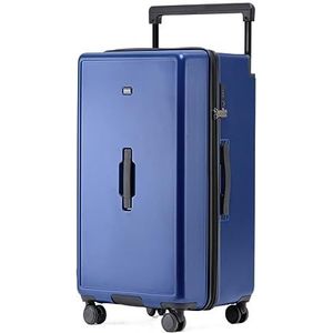Bagage 26 Inch Bagage Verdikte Rits Handbagage Brede Trolley Slijtvaste Koffer Trolley Koffer (Color : Blue, Size : 26inch)