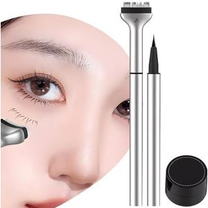 Lower Lash Stamp, 2024 Nieuwe Lower Lash Stamp Met Inkt, Lower Lashes Extensions Stempels, Eyeliner Stamps Tool Voor Onderste Wimpers, Oogmake-up Tool Natuurlijke Look Voor Make-up Beginners,Brown