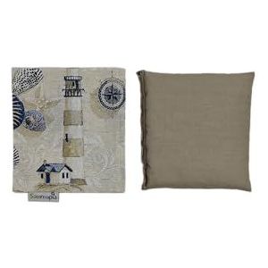 Thermische zadenzak voor magnetron - 15 x 15 cm - Dubbel gebruik: warm of koud - Natuurlijke verlichting bij krampen en spierpijn - Vulling van tarwe en lavendel - Zeemansprint - SACOTERAPIA