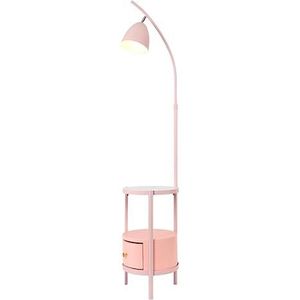 Vloerlamp Staande vloerlampen Moderne Verstelbare Vloerlamp Met Marmeren Tafel Ijzeren Lampenkap Staande Lamp Vloerlampen Voor Woonkamer Slaapkamer Staanlamp leeslamp (Color : Rosa, Size : 32 * 180cm