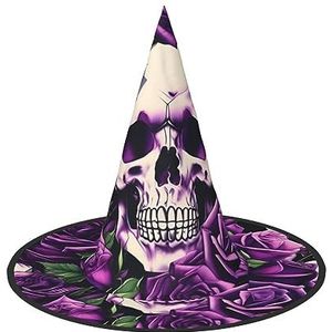 SSIMOO Veel paarse roos schedel chique Halloween heksenhoed voor vrouwen-ultieme keuze voor beste Halloween-kostuumensemble