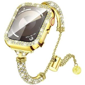 A'wen Roestvrij stalen band + diamanten kast voor horloge Ultra 2 1 49 mm armband voor 9 8 7 6 5 4 SE 45 mm 41 mm 42 mm 44 mm 40 mm, 42mm, agaat