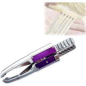 Mixtric 6D No Trace Invisible Hair Extension Machine, Seamless Extension Tool for Salons and Barber Shops, 20 Minute Full Head Extension Kit, More Natural Professional Extensions Equipment for Salon,A