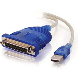 C2G /Cables to Go 16899 USB naar DB25 parallelle printeradapterkabel, 6 voet