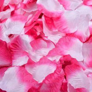 100 stuks zijden rozenblaadjes tafelconfetti kunstbloem babyshower ambachten bruiloft benodigdheden feest kerstlocatie decoratie-wit fuchsia