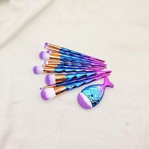 11 schoonheid vis make-up penseel gegradeerde vis tail make-up borstel make-up borstel zeemeermin make-up tool set