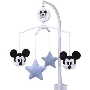 Disney Mickey Mouse - Timeless Mickey Mouse & Stars Musical Mobile, Light Blue, Black, White