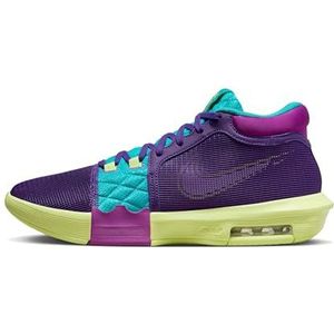 Nike Lebron Witness Viii Basketbalschoenen voor heren, Field Purple/White-Dusty Cactus, 47,5 EU, Field Purple White Dusty Cactus, 47.5 EU