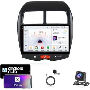 Android 13 Dubbel Din Auto Stereo Touchscreen Auto Stereo Voor Mitsubishi Asx 2011-2015 Met Bluetooth GPS Navigatie WiFi FM Radio USB/SWC/Plug en Play Ondersteuning Carplay&Android Auto(4 Core Wifi 1G