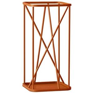 Paraplustandaards Metalen Paraplubak Met Lekbak Paraplurek Parapluhouder for Home Entryway Office Decoration Paraplu Houder (Color : Orange, Size : 28 * 28 * 56cm)