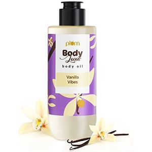 Verem Plum BodyLovin' Vanilla Vibes Body Oil | Voor Instant Gloeiende Huid | Langdurige Diepe Moisurisatie | Voedend & Lichaam Polijsten | Warme Vanille Geur voor Vrouwen | 200ml
