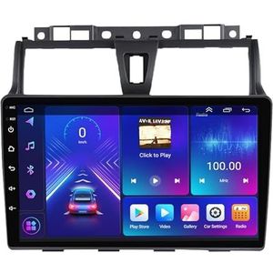 Dubbele DIN Android 14 autoradio voor Geely EC7 2014-2016 10 Duim QLED Touch screen-met Draadloze Carplay Android Auto GPS navigatie 4G WiFi Stuurwielbediening achteruitrijcamera(P4 4G+WIFI 8Core 4G+6