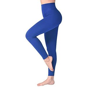 SINOPHANT Legging met Hoge Taille voor Vrouwen - Boterzachte Yoga Broekjes voor Sport en Fitnes(1 Koningsblauw,L-XL)