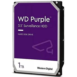WD Purple 1TB voor 3,5-inch videobewaking Interne harde schijf - AllFrame™ Technology - 180 TB/jaar, 64 MB cache, drie jaar garantie