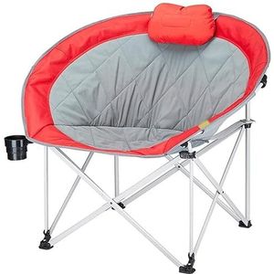 Campingstoel Camping Stoel Balkon Stoel Plus Katoen Casual Volwassen Thuis Klapstoel Luie Fauteuil Klapstoel Vouwstoel (Color : Rot)