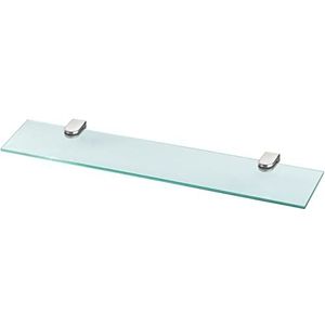 bonsport Glasplank, wandrek voor badkamer, helder glas, glazen plank van 6 mm veiligheidsglas, 60 x 10,16 x 0,6 cm, glazen plank, glazen plank, badkamerplank