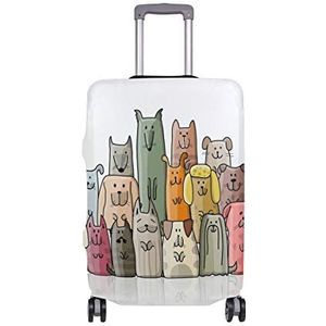My Daily Grappige Honden Cartoon Bagage Cover Past 18-32 Inch Koffer Spandex Travel Bagage Protector, Meerkleurig, XL Cover(Fits 30-32 inch luggage)