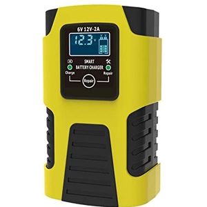 Autolader, Motorfiets en auto automatische slimme batterijlader, nominale uitvoer: 6v 2A / 12V 2A, for de meeste batterijtypen