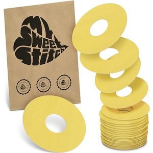 MySweetStitch - 25 x KatheterPatch, Katheterplakker met sterke hechting, Infusiepleister voor insulinepomp-infusieset (bijv. MiniMed, T:slim en Medtronic Guardian), Geel