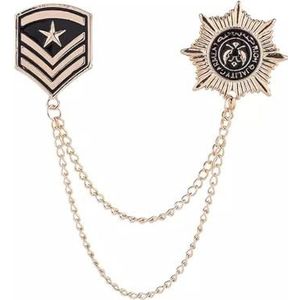 Elegante broche voor heren badge-accessoires pak kwastje ketting badge, As shown, legeringen