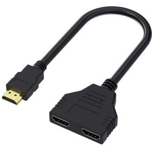 SHXSYN HDMI adapterkabel één op twee HDMI-splitter één ingang en twee uitgangen frequentieverdeler mannelijk naar dubbele vrouwelijke converter HD-lijn