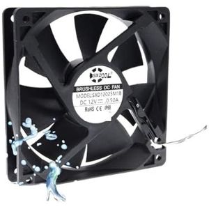 Voor SXDOOL 120mm 12V voor waterdichte koelventilator - Dubbele kogellagers, snelle luchtstroom, 120x120x25mm voor pc en industriële koeling