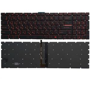 Russisch/Amerikaans/VK/Spaans laptoptoetsenbord voor MSI GE62VR GE62 GE72 2QC 2QD 2QE 2QF 2QL 6QC 6QD 6QE 6QF 6QL CR62 CX62 CR72 CX72(RU Red backlit)
