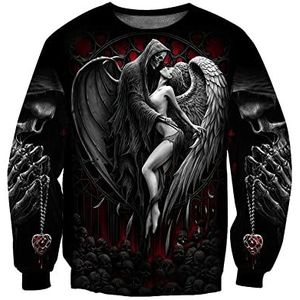 Viking 3D Odin Tattoos Printed Rune Sweatshirt, Harajuku Hooded Pullover Raven Casual Jacket