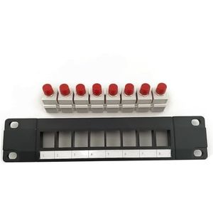 8 Poort voor FC Wallmount Patch Panel 10G Ondersteuning 1U Netwerk Patch Panel UTP 19-In
