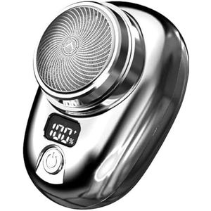 Elektrisch scheerapparaat voor op reis, draagbaar scheerapparaat voor heren met batterijniveau-indicator, gezichtsscheerapparaat, elektrisch scheerapparaat voor thuis, auto, reizen, cadeau voor heren