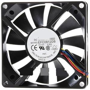 Efc0812db 8015 12V 0.50a PWM snelheidsregelende CPU-luchtvolumekoelventilator(2-wire B1 plug)