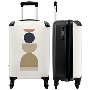 NoBoringSuitcases.com Abstract 2 - DE, bruin patroon, Handgepäck