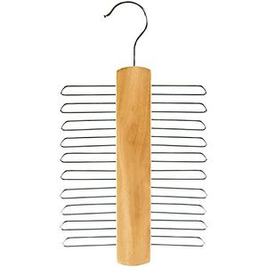 Hangerworld Houten stropdassenhanger, 20 stropdassen, houten kleerhangers, stropdassenhouder