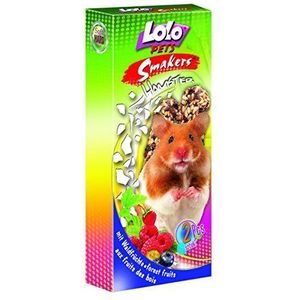 Lolo Pets Kräcker bosvruchten voor hamsters, verpakking van 10 stuks (10 x 90 g)
