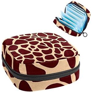 Opbergtas voor maandverband Pads, Menstruatie Cup Pouch, Periode Bag Organizer voor vrouwelijke Pads Tampons, Animal Prints