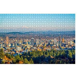 1000 Stuk Legpuzzels Voor Volwassenen Kinderen Stad Portland Oregon En Mount Hood In De Herfst Diy Puzzel Familie Games Duurzame Puzzel Voor Volwassenen Educatieve Games Familie Puzzels