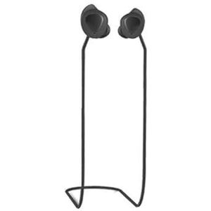 Generico ZCT2404104 Headset voor Airpods voor Samsung Galaxy Buds draadloze hoofdtelefoon, kabelhouder, licht, duurzaam, halsband, siliconen string (zwart)