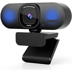 AIRYSSFU Webcam, Full HD 4K webcam voor pc met ruisonderdrukking en AI-technologie voor podcast-conferenties en landbouw