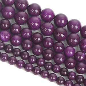 45 Stijlen Natuurlijke Stenen Kralen Tijgeroog Roze Kristal Agaat Edelsteen Kralen voor Sieraden Maken DIY Armband Accessoires 4/6/8/10mm-Paarse Charoiet-4.0mm- ongeveer 90 stuks