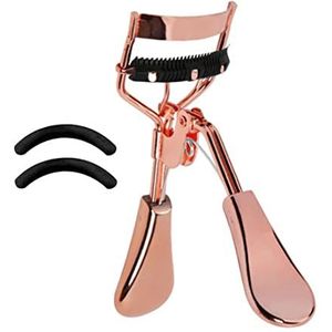 1PC Eyelash Curler with Comb Metal Lash Curler with 2 Refill Pad Precision Lash Curling Tool for Women Girl Eye Makeup Tool