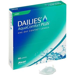 Alcon Pharma DAILIES AquaComfort Plus Toric, Daglenzen zacht, 90 stuks/BC 8,8 mm/DIA 14,4 mm/CYL -0,75 / as 180 / +1,75 dioptrieën